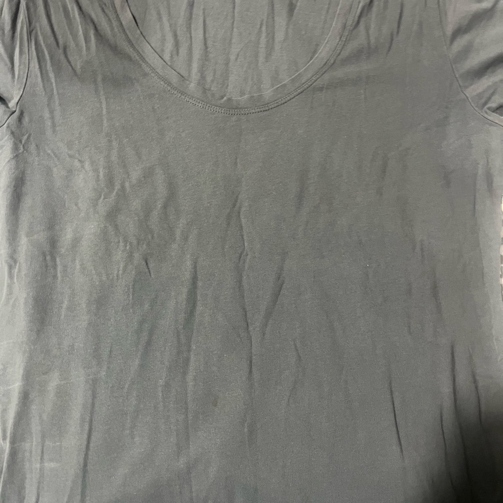 Gray Scoop Neck T-Shirt